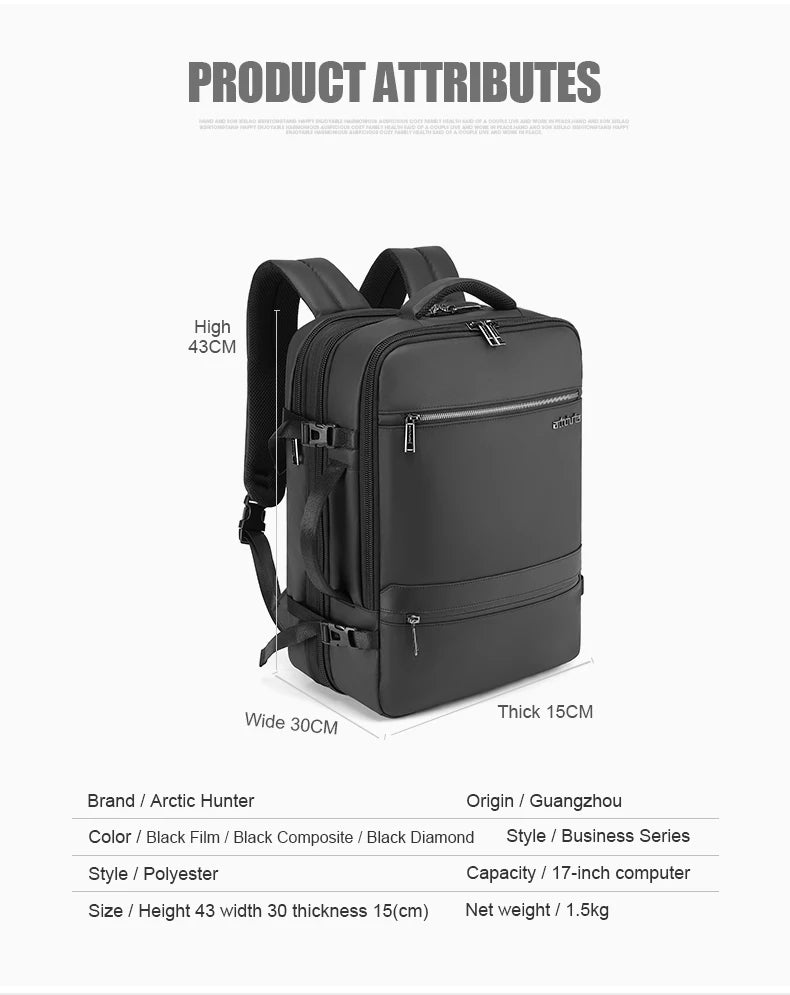 ARCTIC HUNTER Multifunctional Smart Backpack Travel Bag